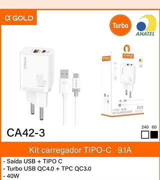 Carregador TYPEC 9.1A