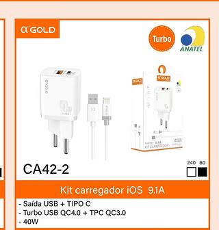 Carregador iPhone 9.1A