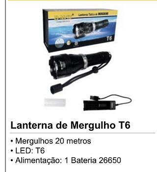 LANTERNA DE MERGULHO T6